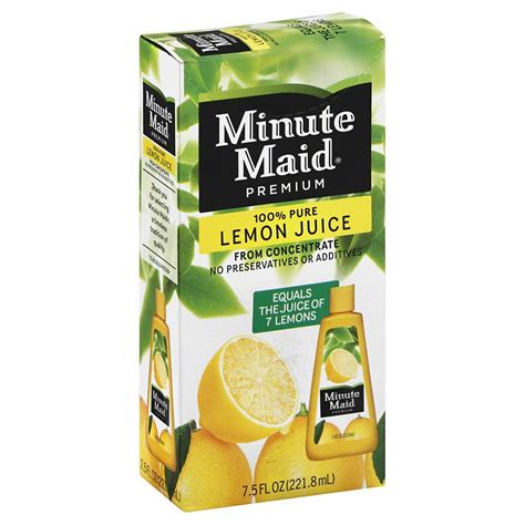 Minute Maid Premium Frozen 100 Pure Lemon Juice Shop Juice