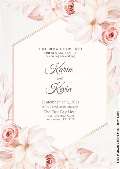 8 modern floral wedding invitation templates download hundreds free printable birthday