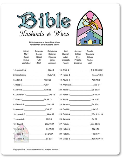 Printable Bible Husbands And Wives Christian Bridal