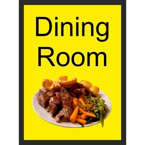 Youthful tradition for a bustling young family. Dining Room Dementia Sign - 300mm x 200mm