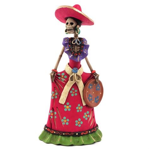 Medium Mexican Catrina Skeleton Figurine Siesta Uk