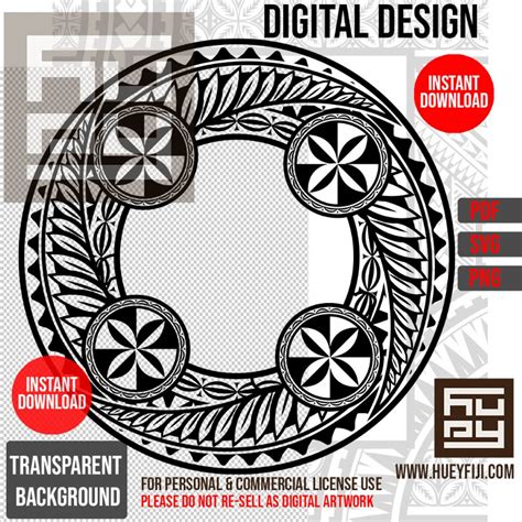 Tongan Kupesi Ngatu Polynesian Tribal Pattern Digital Design Etsy