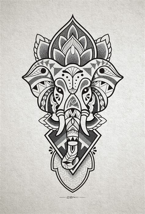 Elephant Head Tattoo Design For Inner Forearm