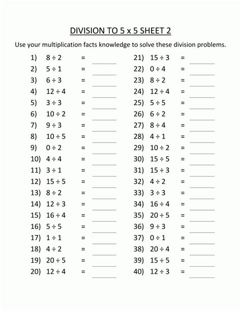 Division Math Worksheets For 2nd Graders Philomene Info