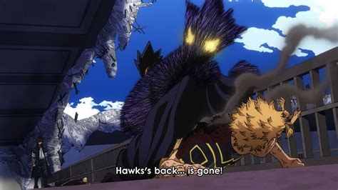 My Hero Academia Season 6 Episode 5 Tokoyami Saves Hawks Shigaraki