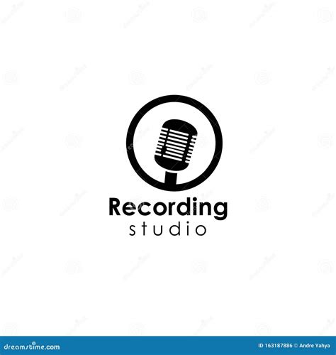 Recording Logo Template Music Design Vector Icon Illustration Stock