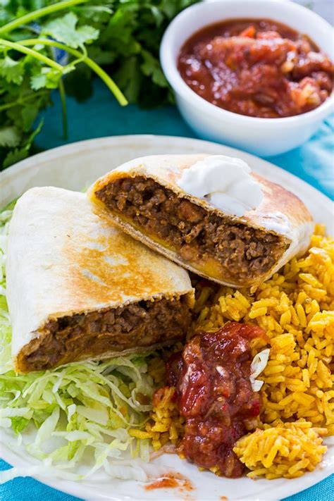Chopped onion 1 pack taco seasoning 1 can refried beans 1/4 c. Beef and Bean Burritos - Spicy Southern Kitchen