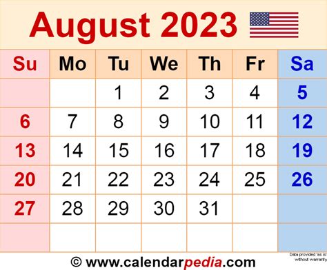 August 2023 Calendar Free Printable Calendar August 2023 Calendar Pdf