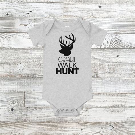 Hunting Baby Onesie Baby Short Sleeve One Piece For Boys And Etsy