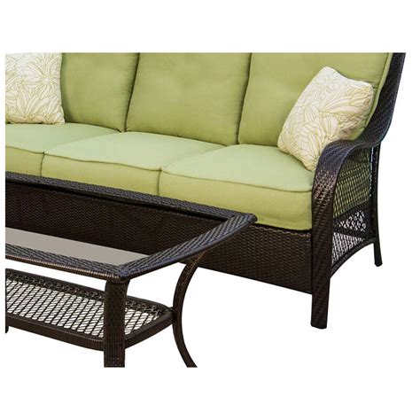 Hanover Orleans 2 Piece Seating Set Avocado Green Pc Richard And Son