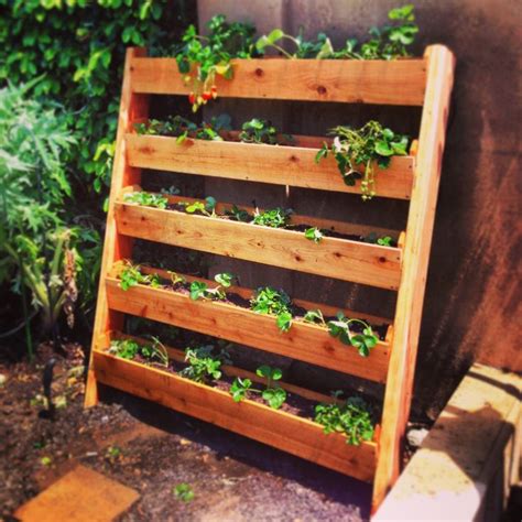 I Built This Vertical Strawberry Garden Out Of Cedar Fence