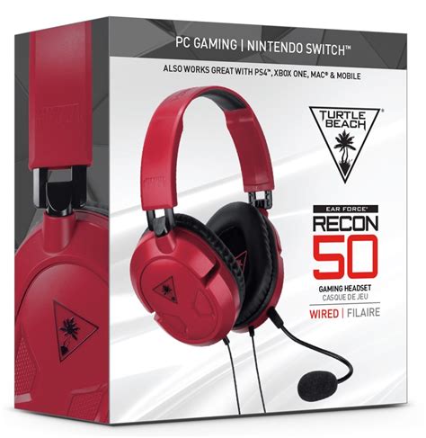 Turtle Beach Ear Force Recon Stereo Gaming Headset Red Pc Buy
