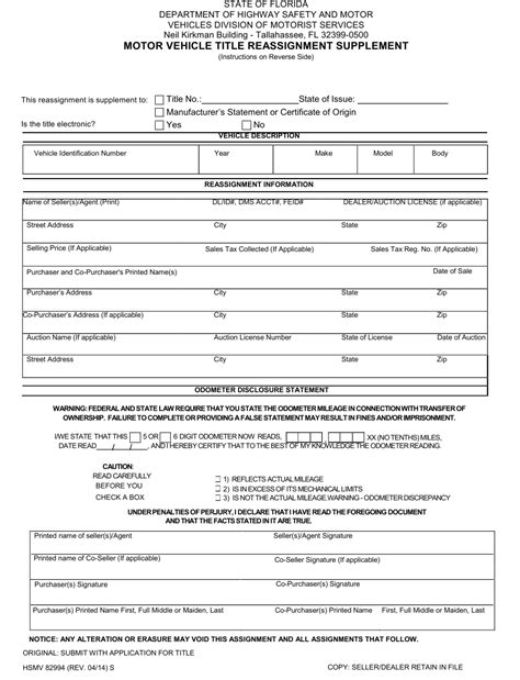 How To Fill Out Vehicle Transfer And Reassignment Form
