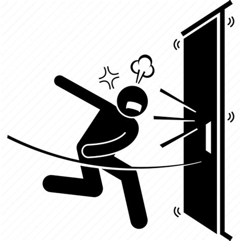 Angry Close Door Man People Shut Slam Icon Download On Iconfinder