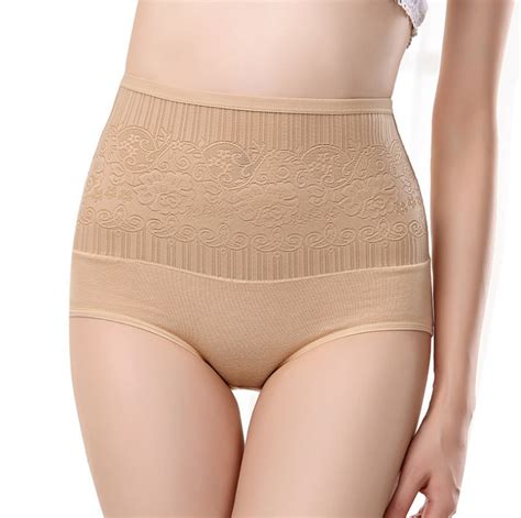 women pantes plus size cotton high waist underwear breathable trigonometric lingeries female