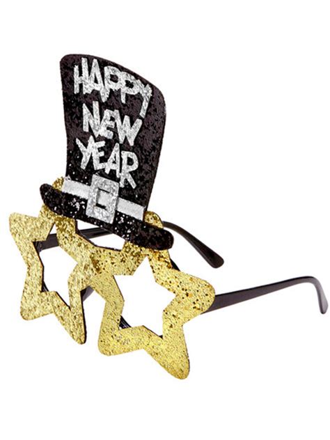 Gold Happy New Year Glasses Novelties Parties Direct Ltd