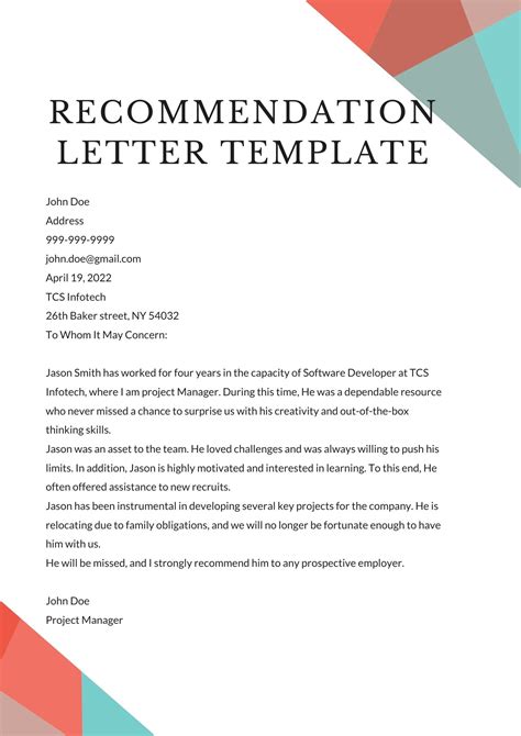 Sample Letter Of Recommendation Lor From Employer 202324