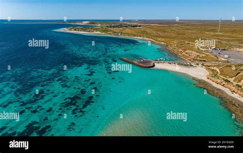 Aerial Of The Ningaloo Reef Coral Bay Unesco World Heritage Site