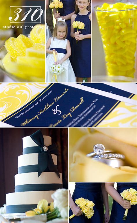 Add whimsical accent pillows for a finished look. Studio 310 Photography's Blog: Navy and Yellow Wedding ...