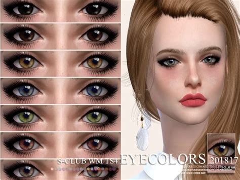The Sims 4 S Club Wm Ts4 Eyecolors 201817 Cores De Olhos Cores