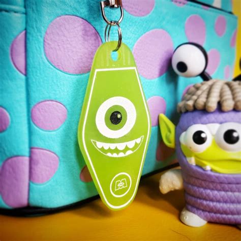 Monsters Inc Mike Wazowski Keyfob Keychain Bag Tag Disney Etsy