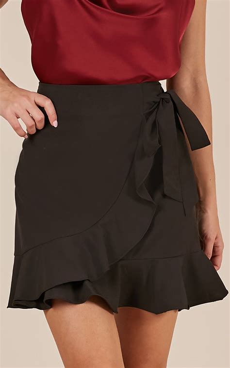 Over And Under Skirt In Black Showpo In 2020 Skirts Mini Skirts