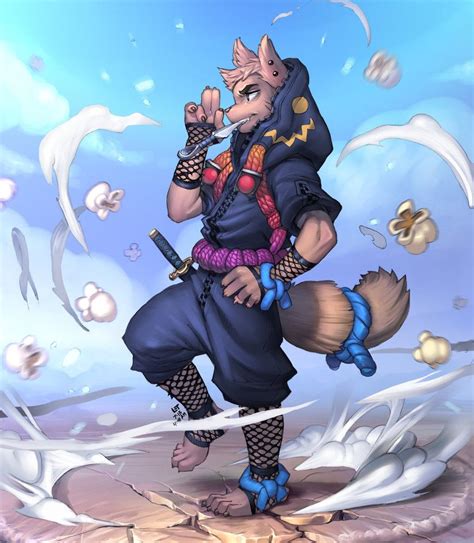 Popcorn Ninja By Lost Tyrant On Deviantart Male Furry Furry Art Anime
