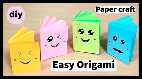 Diy Origami Easy Paper Craft Easy Origami Mini Notebook Origami