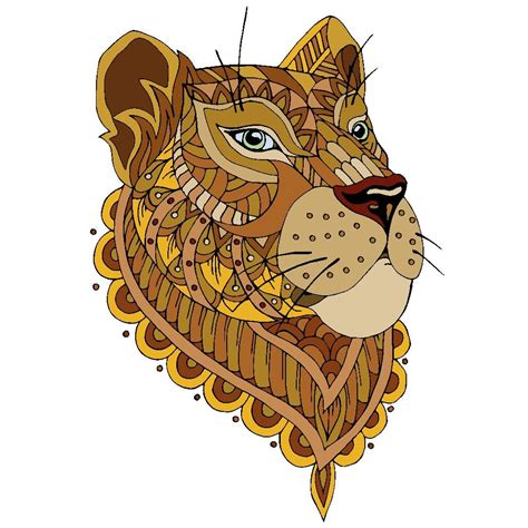 Download Lioness | Colorful art, Mandala art, Coloring book app