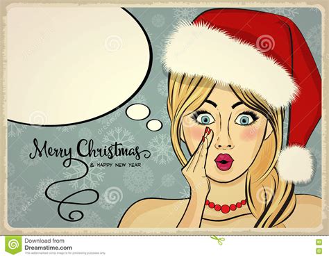 customizable beautiful retro christmas card with pin up san stock vector illustration of t