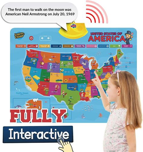 Buy United States Interactive Talking Map For Kids Over 700 Facts