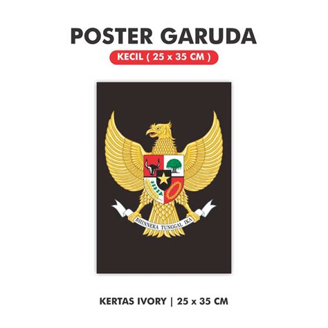 Jual Poster Garuda Pancasila Lambang Negara Ri Pajangan Dinding