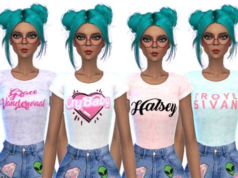Band Tee Shirts Pack Seven By Wickedkittie At Tsr Sims 4 Updates