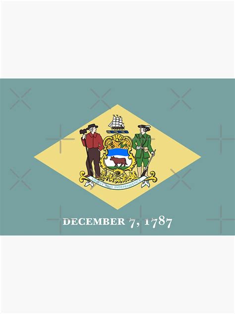 Delaware Flag Sticker By States Redbubble