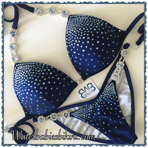 One Of A Kind Custom Competition Bikini Navy Lycra With Light