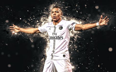 Download wallpapers 4k, Kylian Mbappe, white unifor, PSG ...