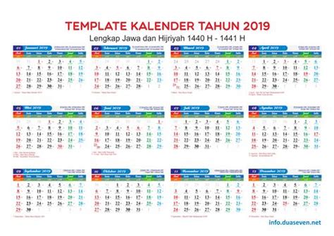Download Kalender 2019 Pdf  Cdr Hijriah Masehi Dan Jawa Lengkap