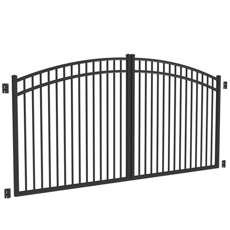 Freedom Black Aluminum Driveway Gate Common 144 In Actual 141 In