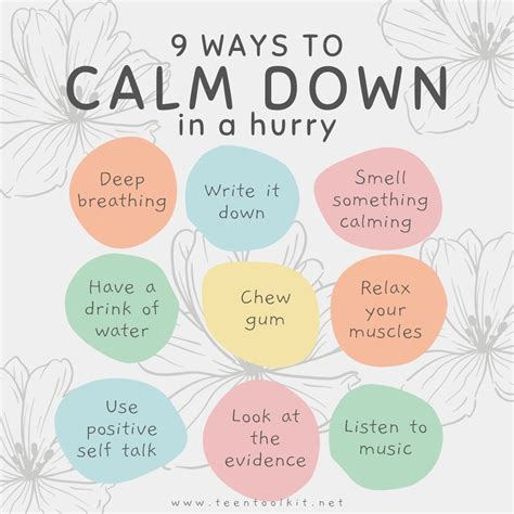 9 Ways To Calm Down In A Hurry Teen Toolkit