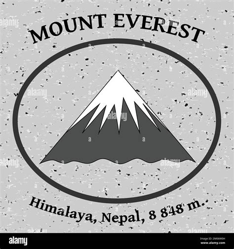 Mount Everest Mountain Vector Illustration Himalayas Mountains Logo