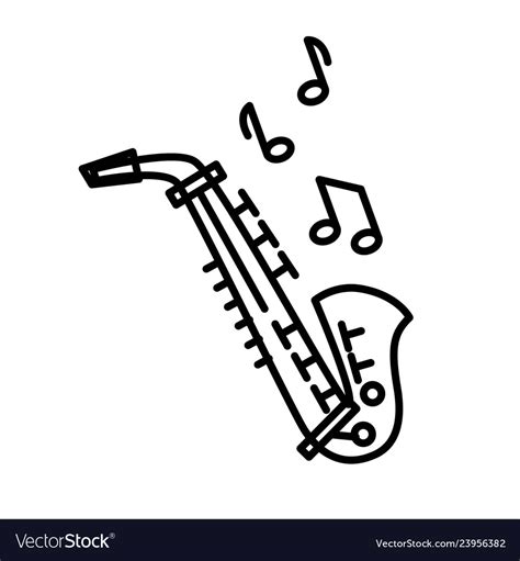 Saxophone Icon Isolated Royalty Free Vector Image