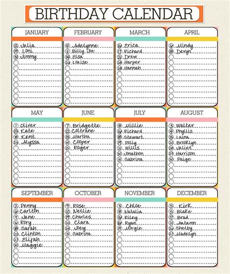 birthday calendar calendar template free premium templates