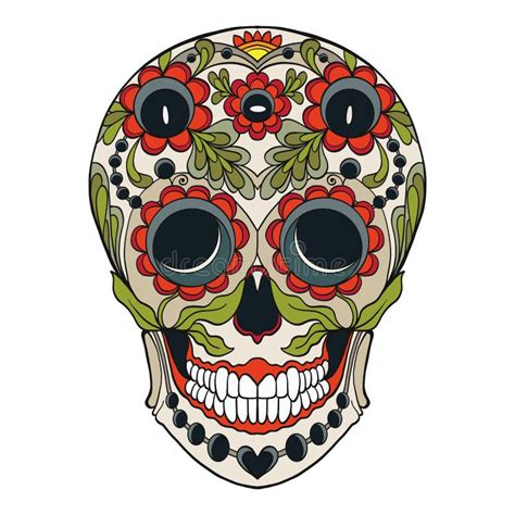 Sugar Skull The Traditional Symbol Of The Day Of The Dead Stock Vector