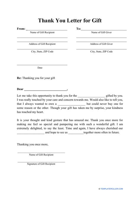 Thank You Letter For T Template Download Printable Pdf Templateroller