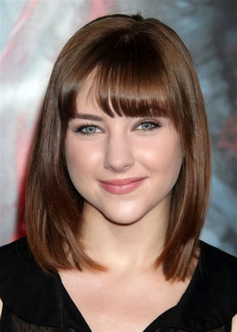 Straight Medium Length Hairstyles With Bangs Live Style