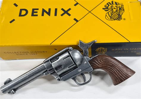 Denix Replica Gun 1873 Us Quick Draw Colt Peace Maker Revolver Minature