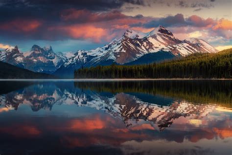 Canada Colorful Reflection Nature Mountains Landscape Wallpapers