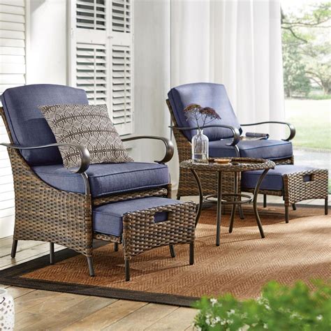 Hampton Bay Layton Pointe 5 Piece Brown Wicker Outdoor Patio