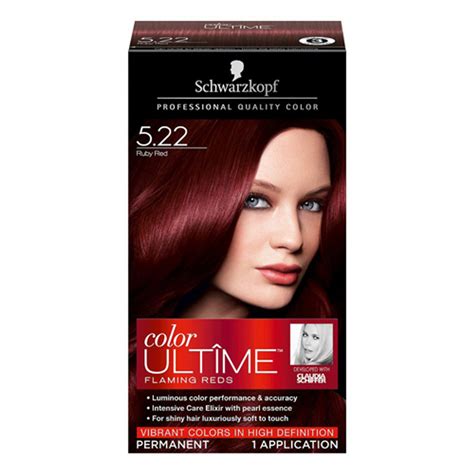 Schwarzkopf Color Ultime Hair Color Cream 522 Ruby Red Tube 203 Oz