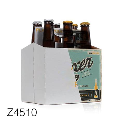 Z4510 Custom Six Pack Bottle Carrier Cardboard Beer Holder 6 Pack